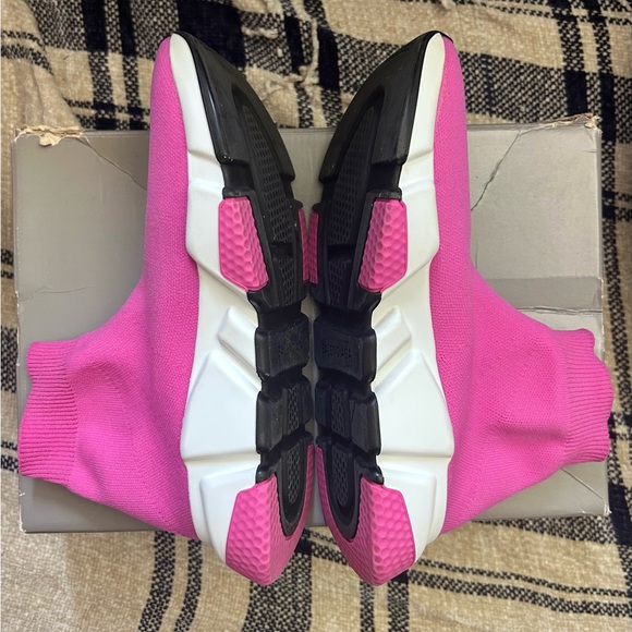 Balenciaga Womens Speed Knit Sneakers “BARBIE” Pink/White - Excellent Condition - Picture 7 of 13